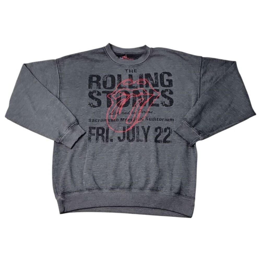 Rolling Stones - Licensed Women's Retro Styled Ultra Soft Graphic Relaxed Fit Sw